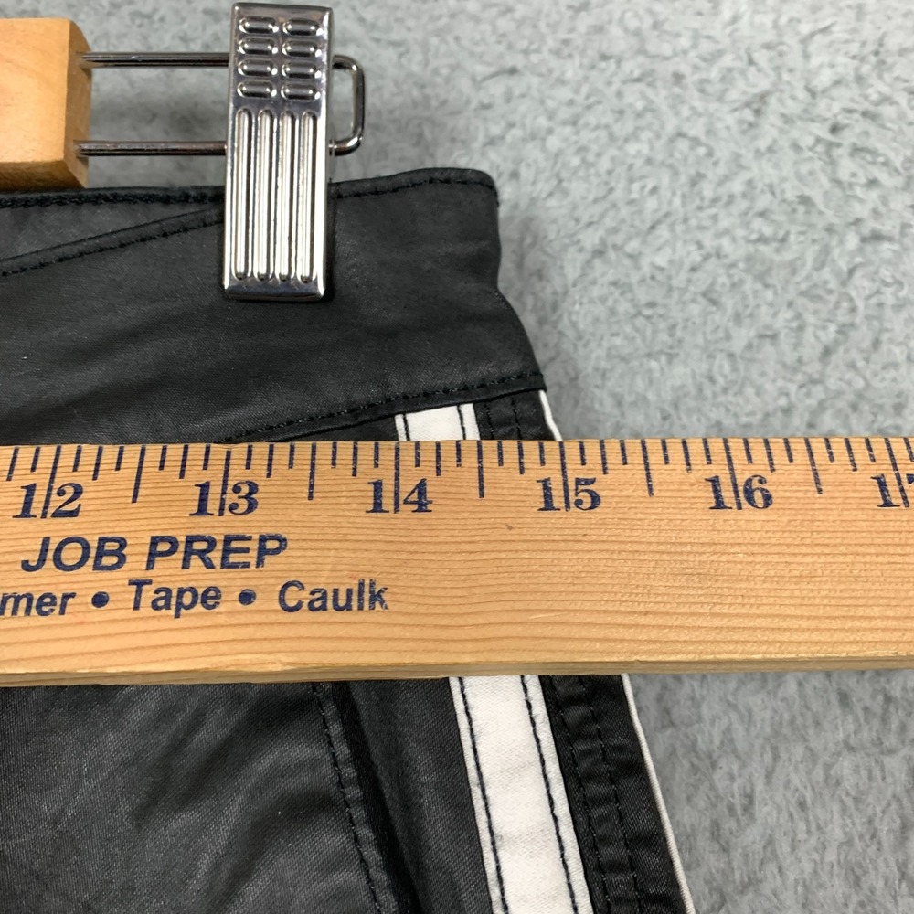 Robin's Jeans Predator Cargo Pants Women's 25 Black Coated‎ Side Striped Sporty - Picture 12 of 14